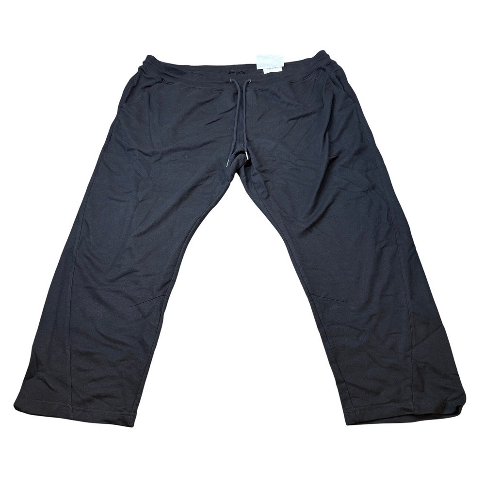 MSRP $55 Xersion Men's 3XL Black French Terry Barrel Leg Sweatpants Drawstring